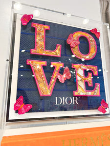 Dior Love Blue Background 12x12