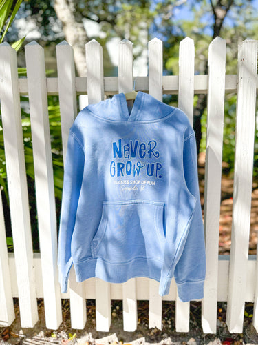 Never Grow Up Youth Hoodie - Blue (exclusive)