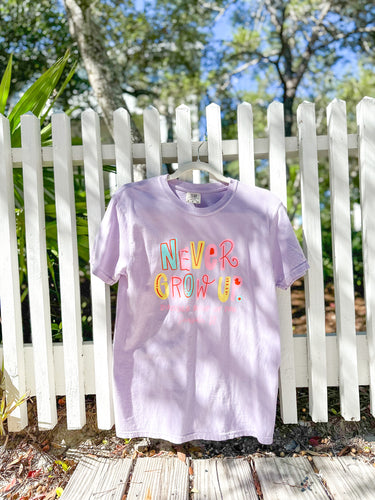 Never Grow Up Adult Tee - Orchid (exclusive)