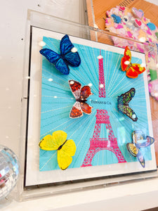 Tiffany & Co Eiffel Tower Butterflies 12x12