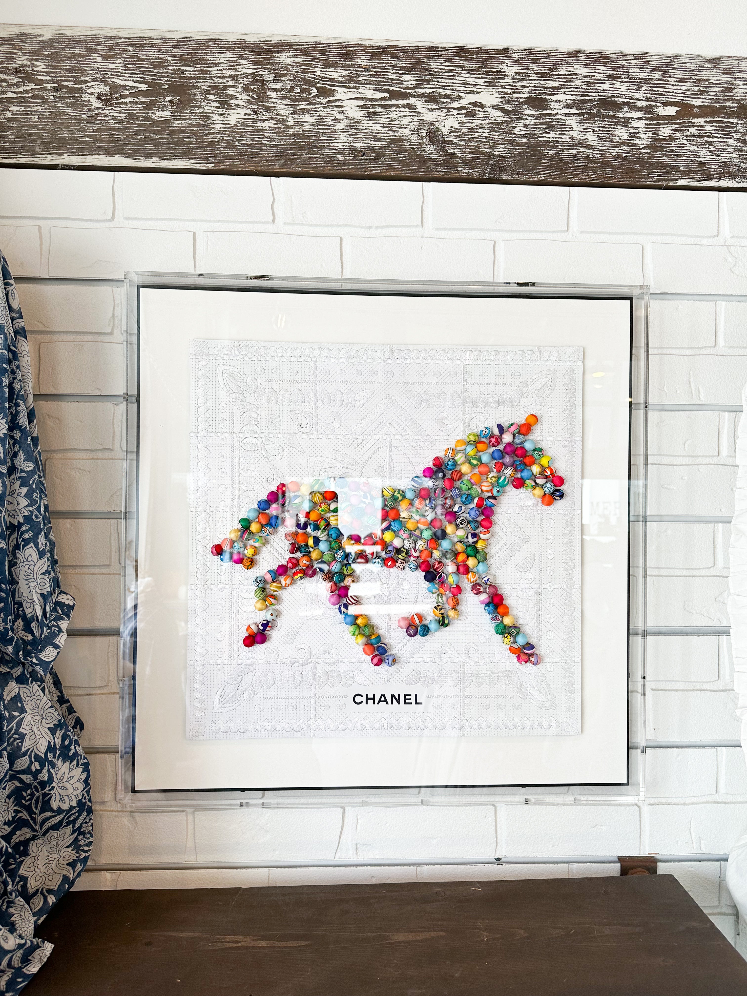 Chanel Pom Pom Horse Trot White 26x26 – I Shop 30A