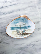 Decoupage Clam Shell 30A w/ Beach Chairs (exclusive)