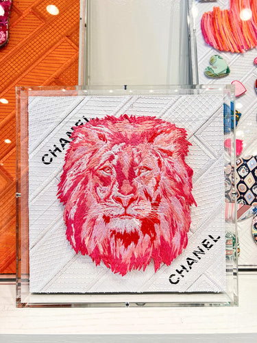 Chanel Strength Lion White Background 12x12