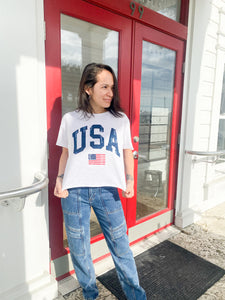 USA Slub Crop Tee