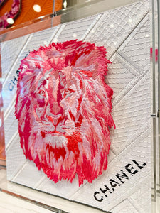 Chanel Strength Lion White Background 12x12