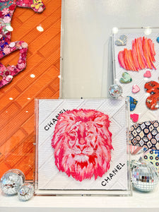 Chanel Strength Lion White Background 12x12