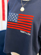 Flag Raw Hem Sweatshirt w/ Thirty-A, USA (exclusive)