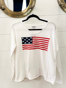 Intarsia V Neck Sweater w/ Flag (exclusive)