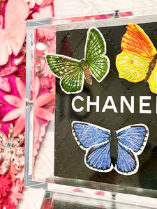 Chanel Butterfly Swarm Black/ Multi Petite 5x5