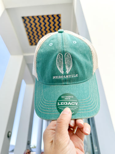 Mercantile Wings Old Favorite Youth Trucker - Aqua (exclusive)