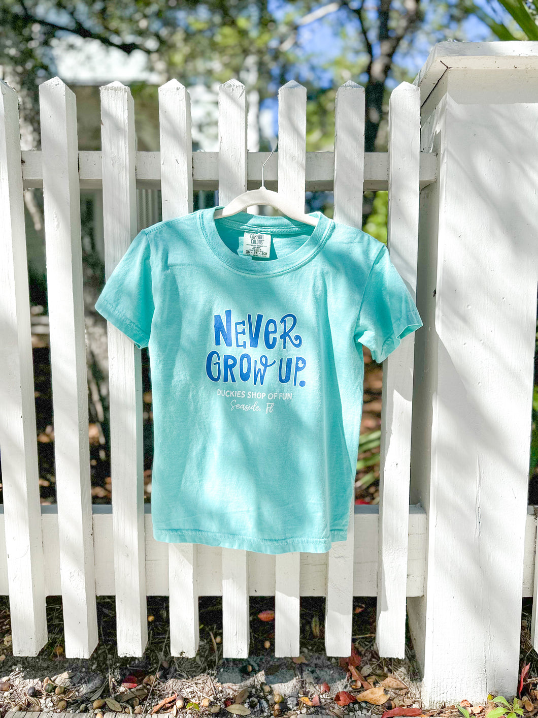 Never Grow Up Youth Tee - Mint