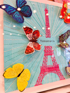 Tiffany & Co Eiffel Tower Butterflies 12x12