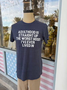 Adulthood Tee - Streaky Navy