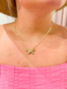 Crystal Bow Necklace