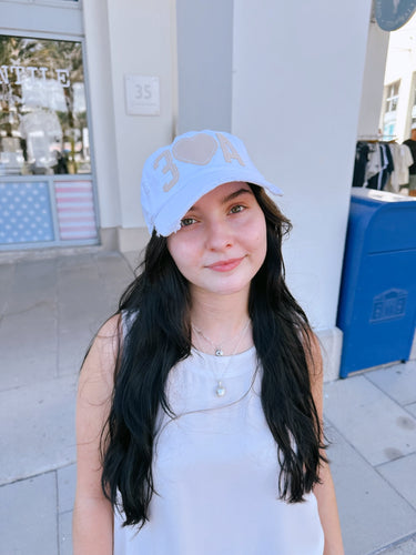 30A Heart Hat - White (exclusive)