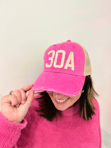 30A Trucker Hat - Bright Pink