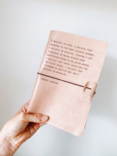 Blush Leather Journal Audrey Hepburn