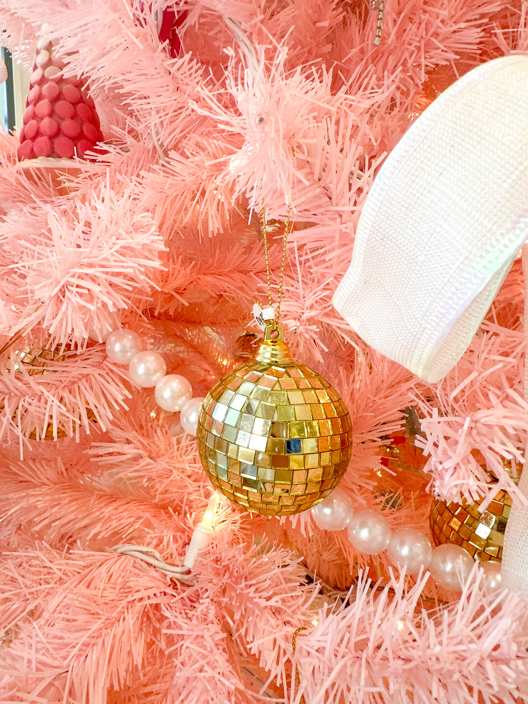 Gold Disco Ball Ornament 2.4
