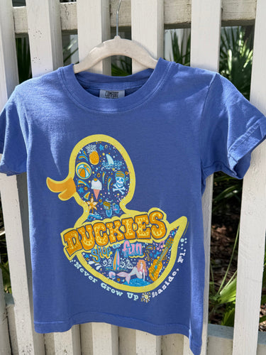 Duckies Logo Design Youth T-Shirt - Flo Blue (exclusive)