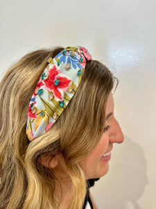 Aqua Floral Headband