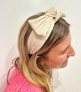 Cream Bow Headband