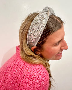 Grey Rhinestone Headband