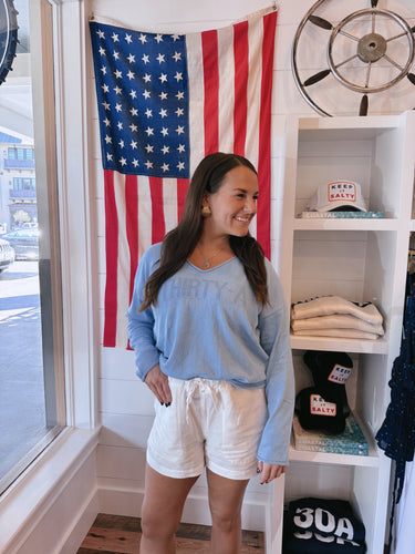 Soft V Neck Sweater w/ Thirty A (exclusive)