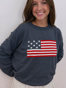 Flag Intarsa Boxy Sweater