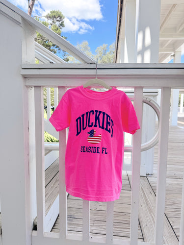 Duckies USA Youth T-Shirt - Neon Pink (exclusive)
