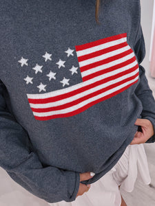 Flag Intarsa Boxy Sweater
