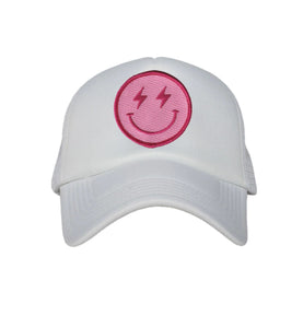 Pink Smiley Face Trucker Hat