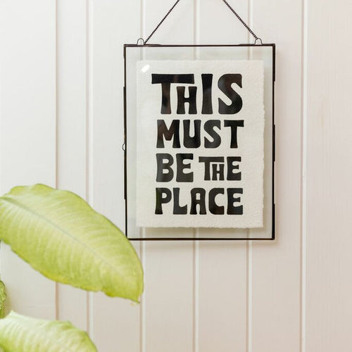 Handmade Paper Print - This Must Be The Place