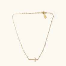 Waterproof Heavenly Cross Choker Gold
