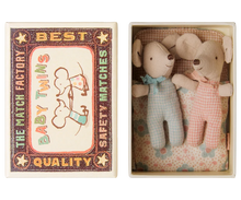 Maileg  Baby Mice Twins Checker Print