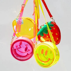 Pink Jelly Smiley Handbag