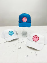 Lightning Smiley Face Trucker - Pink/ White