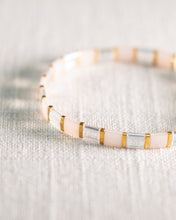 Caribbean Stacking Bracelet - Sail Pink, Clear & Gold