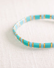 Caribbean Stacking Bracelet - Exuma Turquoise & Gold