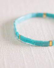 Caribbean Stacking Bracelet - Wave Turquoise & Gold