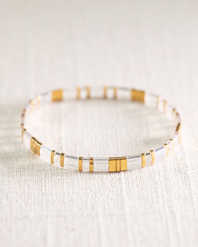 Caribbean Stacking Bracelet - Paradise Clear & Gold