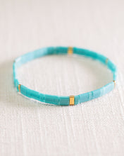 Caribbean Stacking Bracelet - Wave Turquoise & Gold