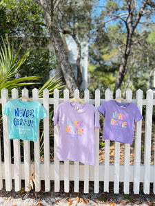 Never Grow Up Youth Tee - Orchid