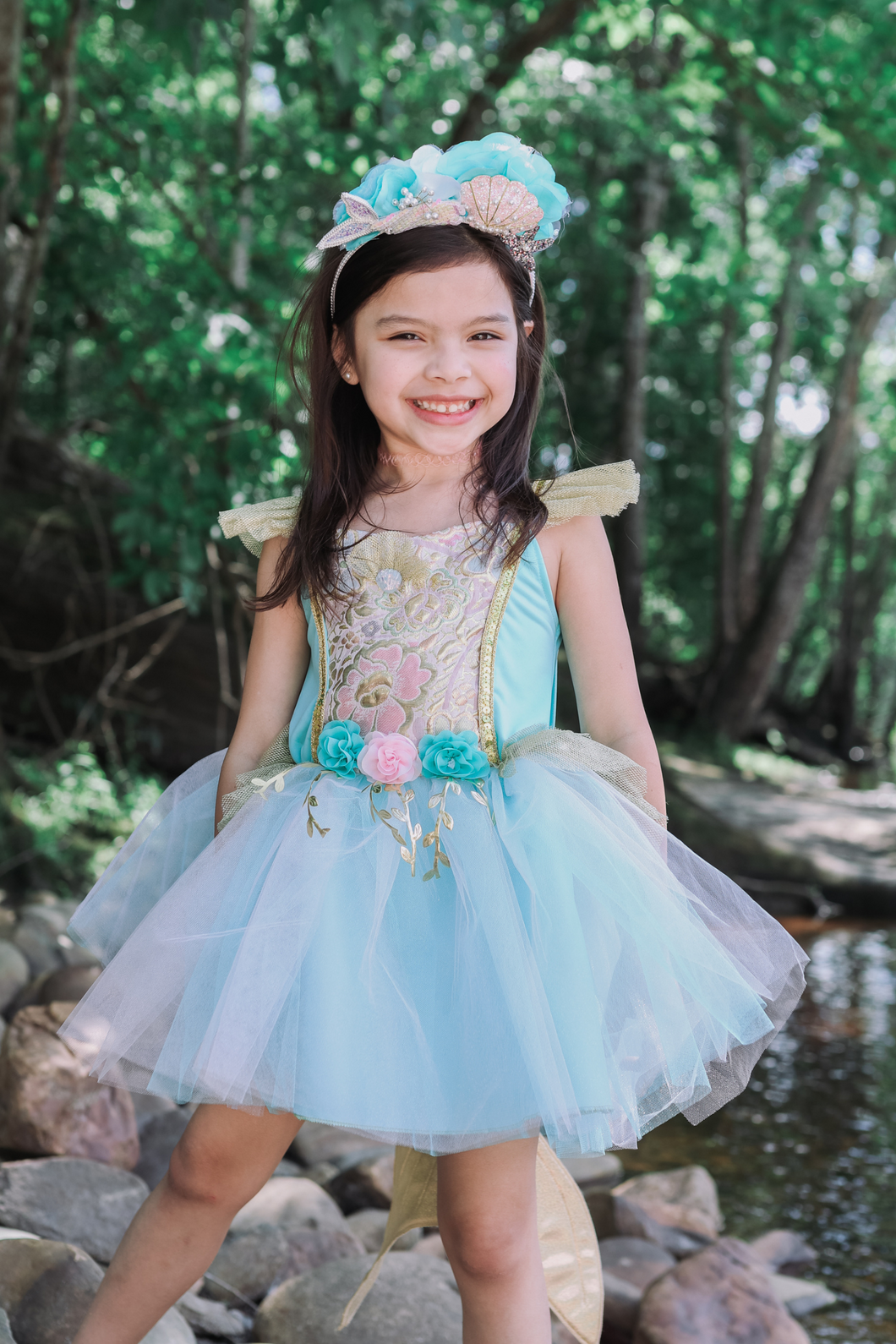 Mermaid Dress w/Tail - Size 5/6