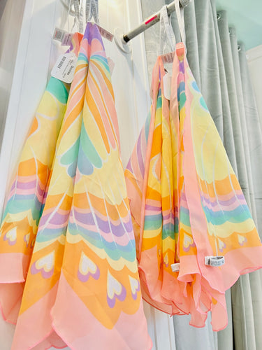 Pink Rainbow Butterfly Wings