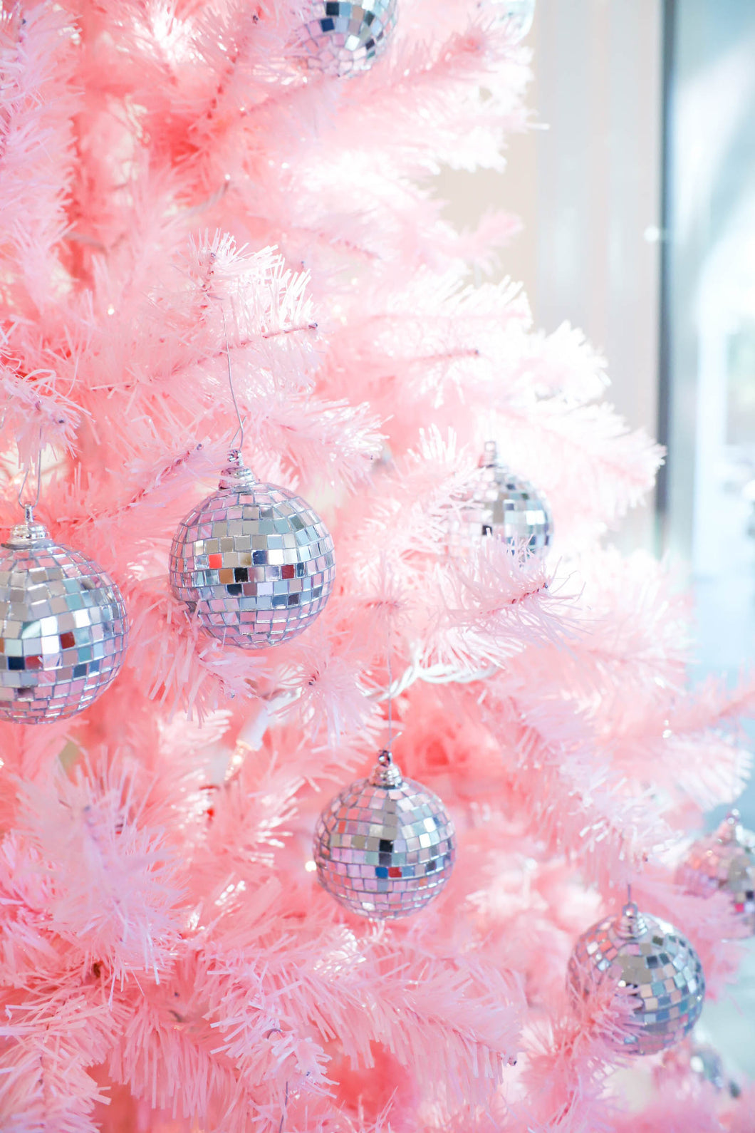 Silver Disco Ball Ornament