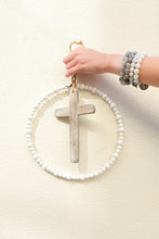 Round Wood & Metal Cross Wall Decor