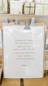 Handmade Paper Print - A Little More Beautiful Osho