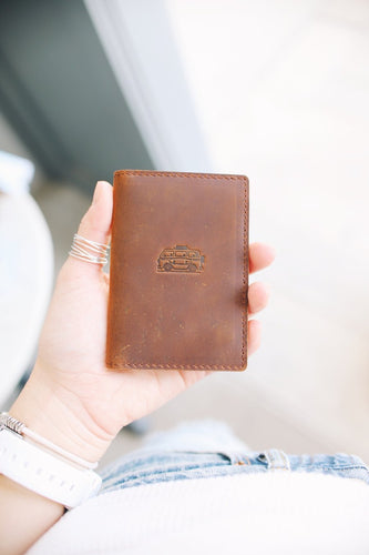 Flint Leather Co. Whiskey Wallet - Surf Mobile Brown