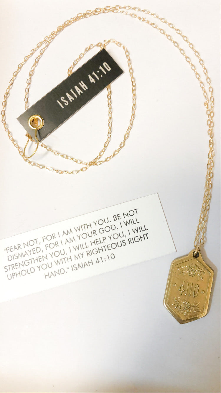 Medium Pendant Necklace Isaiah 41:10