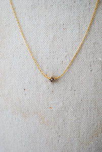 Tiny Pave Diamond Star Necklace